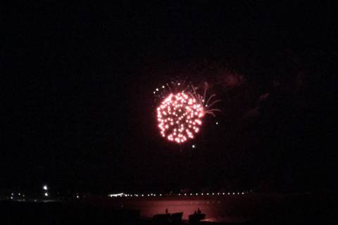 Meeresleuchten Feuerwerk vor Büsum