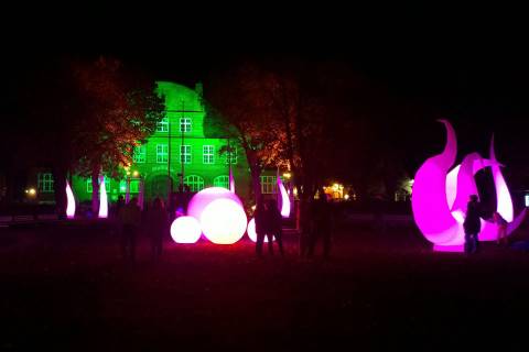 Lichterfest im Stadtzentrum Büsums